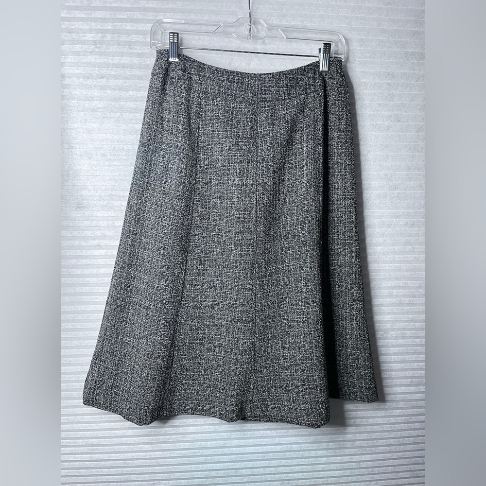 SAG Harbor Vintage Petite  A Line Skirt Black & White Size 4P - Picture 7 of 7